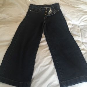 BR wide leg jeans high rise bought in new like new a free item w/ purchase